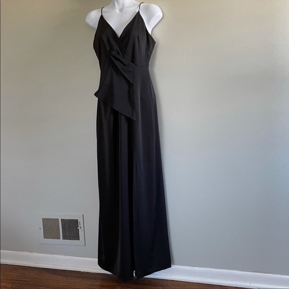 NBD Side Slit Wrap Front Maxi Dress in Black NWT - Picture 2 of 5
